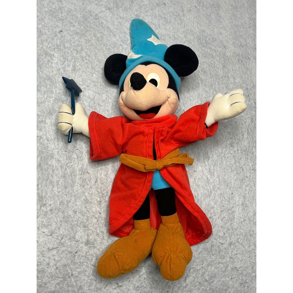 Vintage Disney Sorcerer Mickey‎ Mouse Plush Fantasia Wizard 20 Inch Wand Hat